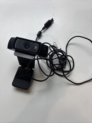Logitech C910 Carl Zeiss Tessar 1080p HD Webcam (V-U0017) Tested Working