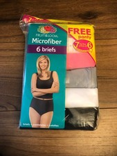 Fruit of the Loom Women's Microfiber Hi Cut Underwear 6 Pack 8/XL