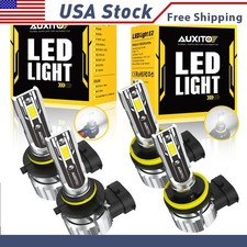4x 9005 H11 Combo LED High Headlight Low Beam Bulbs Kit 6500K Super White Bright