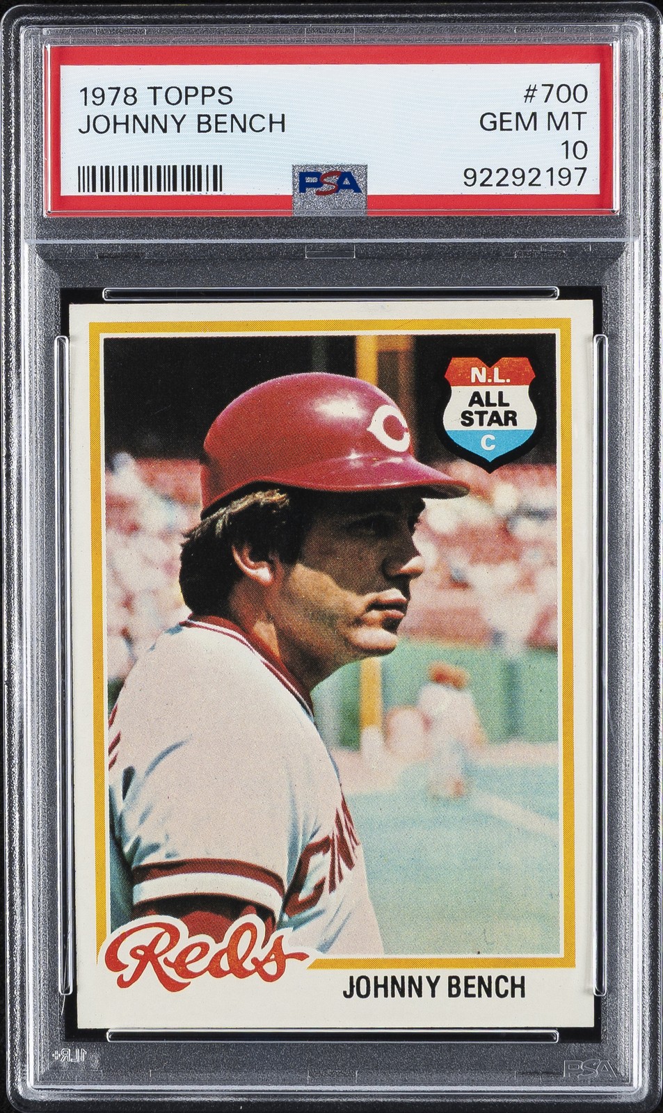 1978 TOPPS #700 JOHNNY BENCH PSA 10