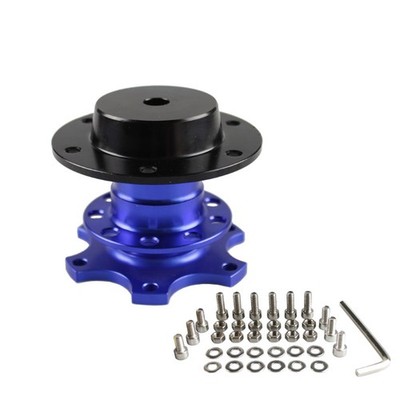 Snap-Off Quick Release Sportlenkrad Schnellverschluss Motorsport Nabe Blau