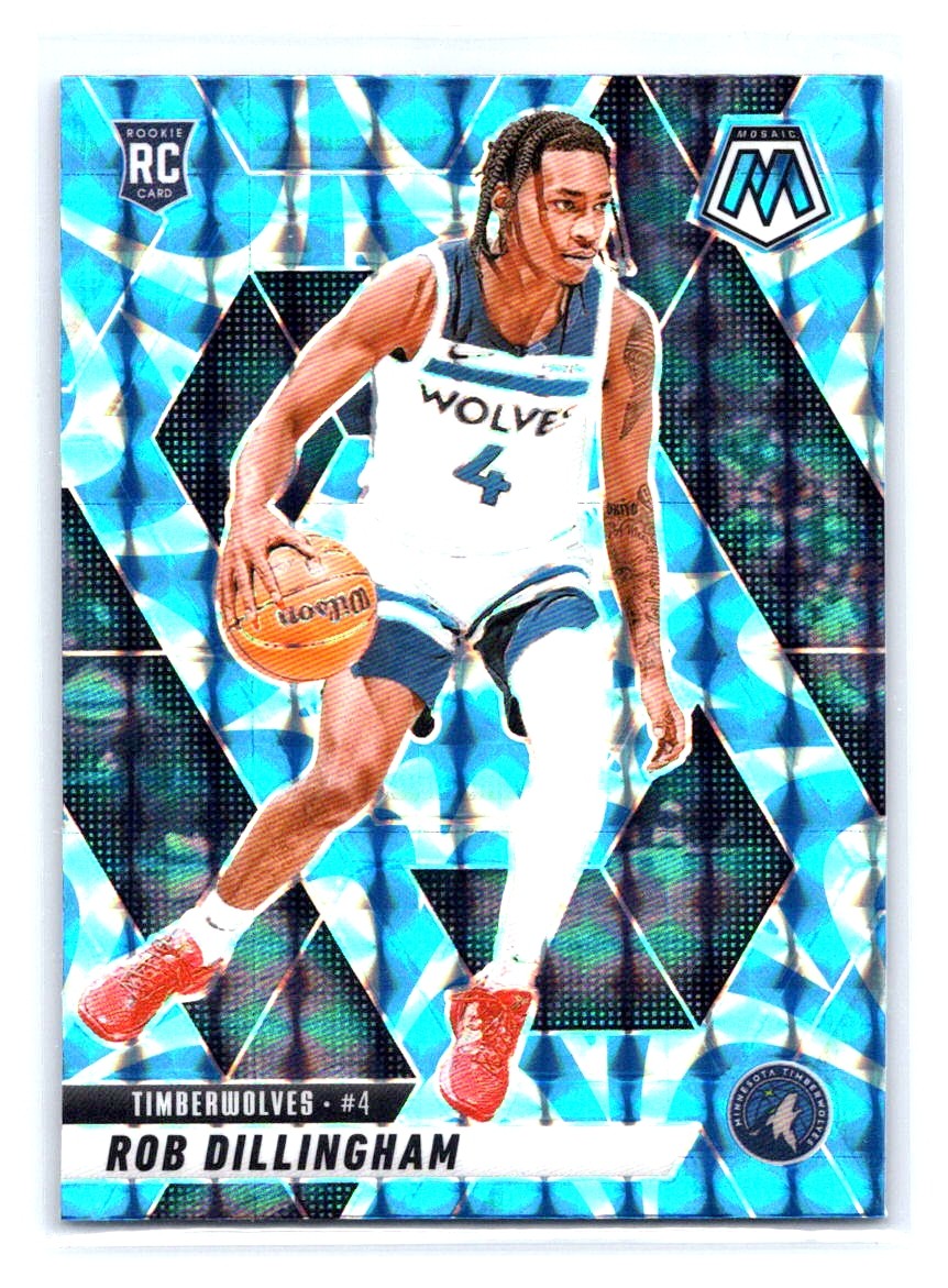 2024-25 Panini Mosaic #218 Rob Dillingham Reactive Blue Mosaic