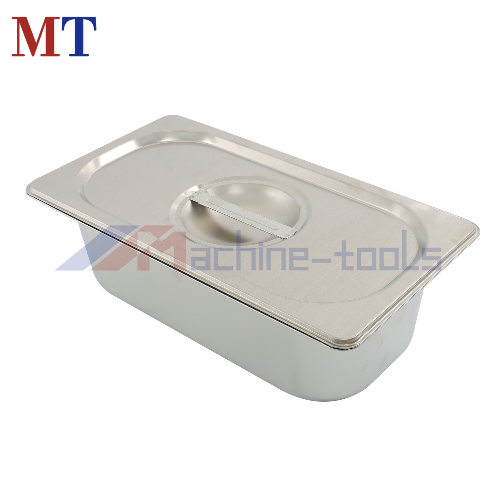 2 Commercial 1/3 Hotel Pans & Lids, 3.6 Inch Deep, Stainless Steel Food Pans