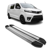 Alu Seitenschweller Trittbretter FüR Toyota Proace 2016-2026 L2 L3 Silber 2X