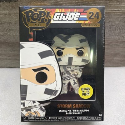 GI Joe Funko Pop Pin Emaille Storm Shadow #24 Glow In The Dark Neu in OVP