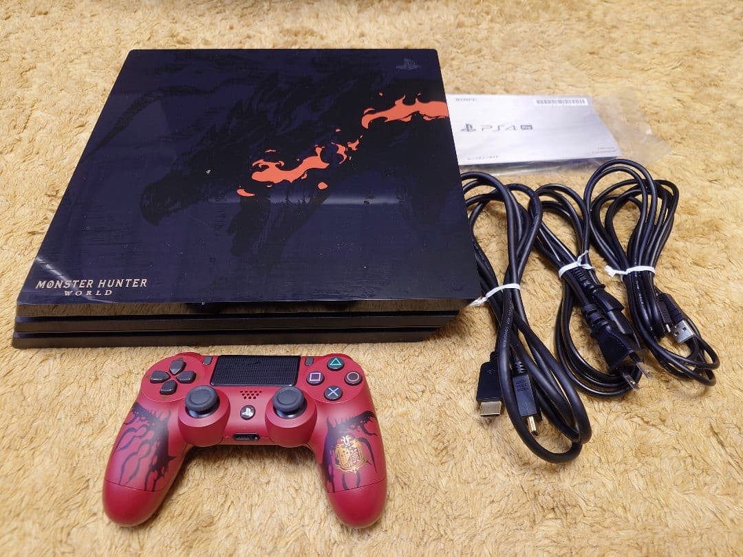 PS4 Pro Monster Hunter World Rathalos Edition 1TB Console Boxed
