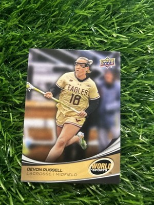 Devon Russell 2025 UD World of Sports Vol 2 Boston College Lacrosse RC #36 W1