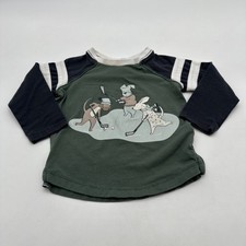 Tommy Bahama Long Sleeve Shirt Youth Boy 24M Graphic Print Logo Green .. 26367