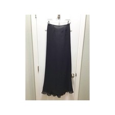 Rickie Freeman Teri Jon Nites Black 100 Silk Maxi Skirt Formal Womens Size 2