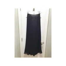 Rickie Freeman Teri Jon Nites Black 100% Silk Maxi Skirt Formal Womens Size 2