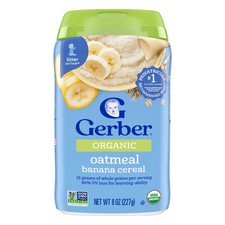 Organic for Baby, Grain Grow , 2nd Foods , Oatmeal Banana Cereal, 8 oz 227 g