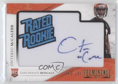 2013 Panini Prominence 43/100 Onterio McCalebb #185 RPA Patch Auto RC 2v6