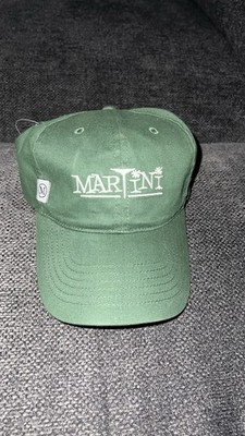 Martini Golf Tees Strapback Cap Green Adjustable RARE Sample Hat