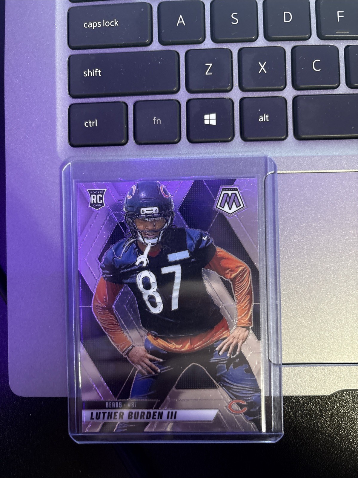 2025 Mosaic Football 383 Luther Burden III RC Image Mosaic Chicago Bears