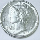 1942 Mercury Dime. Choice/Gem BU , Brilliant Uncirculated 90% Silver #10418