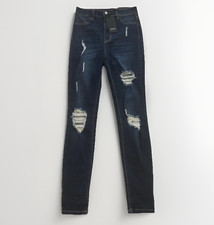 Cello Jeans Size 7 Women  s Distressed Denim Jeans Blue 98 Cotton 2 Spandex NWT