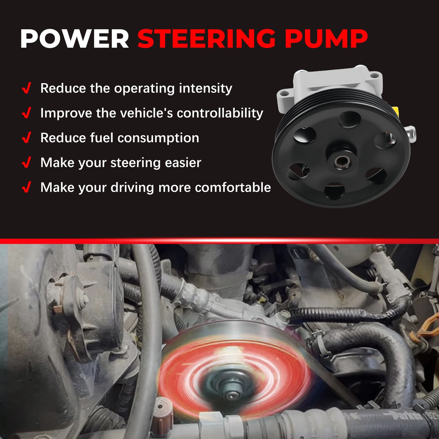 Maserati Ghibli 2014-2017 Power steering pump P/N 7617955170