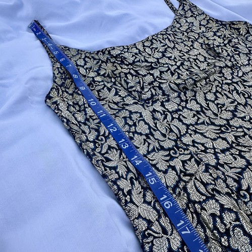 Vintage 1960s Brocade Party Cocktail Dress & Jacket Coat 2pc Metallic Silver - Picture 15 of 24