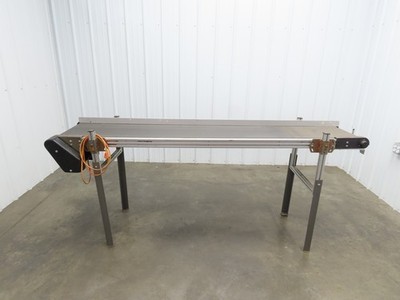 HFA 2210 Series 18''x 89'' Aluminum Flat Belt Conveyor 115V Belt Drive 56FPM