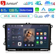 6+128G Android14 Carplay Autoradio GPS FM Für VW GOLF 5 6 EOS POLO Touran Passat