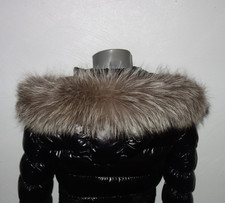 Fuchs Pelz Kapuze Kragen Silberfuchs Fellkragen Pelzstreifen Jacke Pelzkragen 60