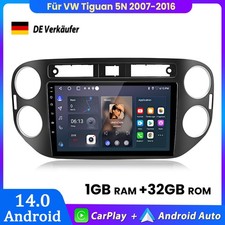Carplay Android14 Autoradio Für VW Tiguan 5N 2007-2016 GPS Navi BT SWC DAB+ 32GB