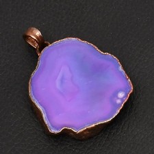 Solar Agate Gemstone Ethnic Handmade Pure Copper Pendant Jewelry 1.68