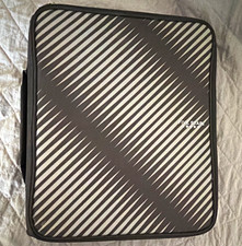 Vintage Five Star Zippered 3-Ring Binder A5 Black/Gray Stripe Model 29232