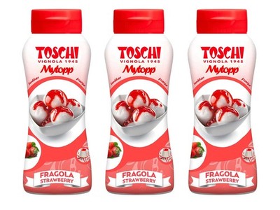 (24,15 /kg) Toschi Mytopp Erdbeersoße 3x200 g, Dessert, Eis, Sirup, Sauce,Sosse