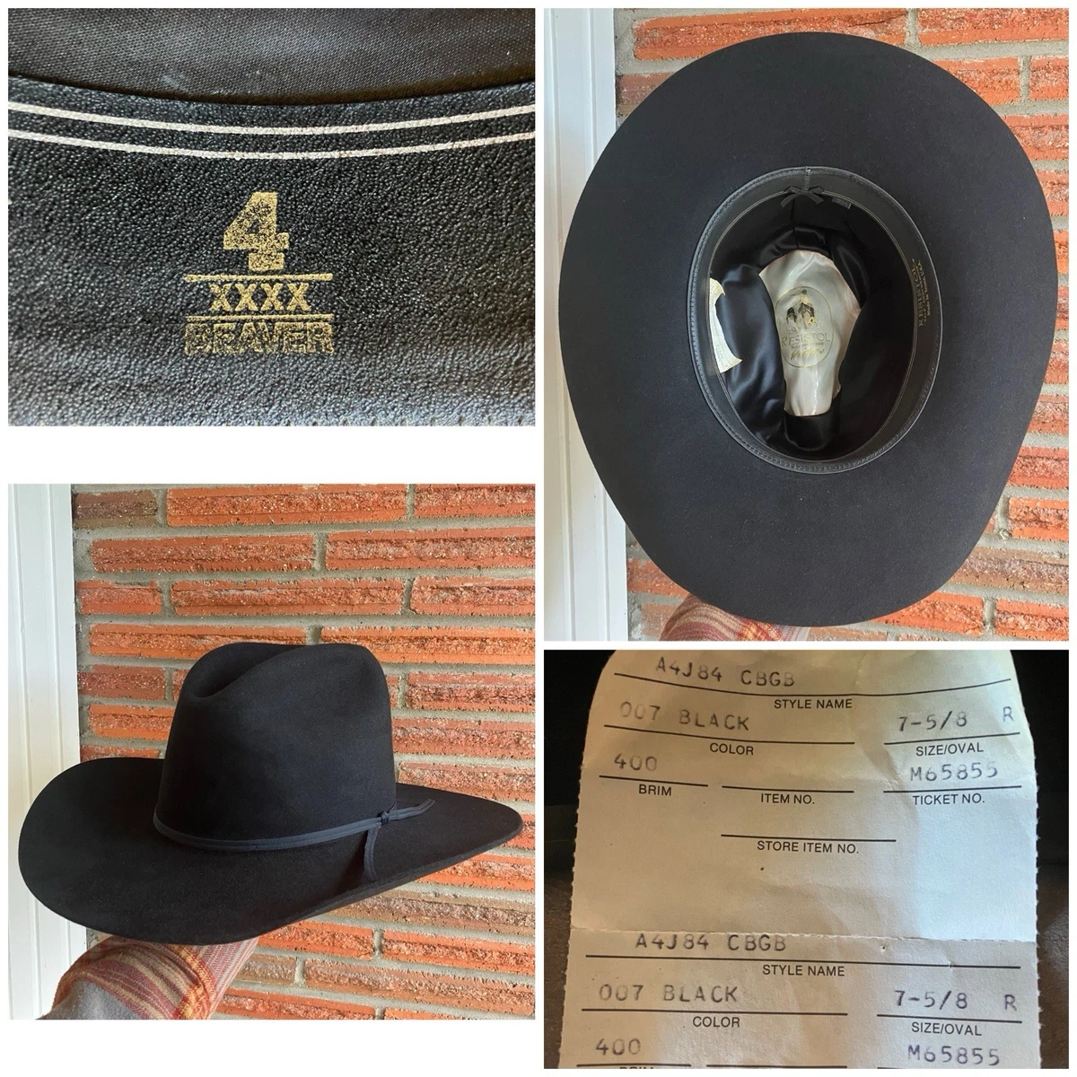 Black Resistol Cowboy Hats for Men for sale | eBay