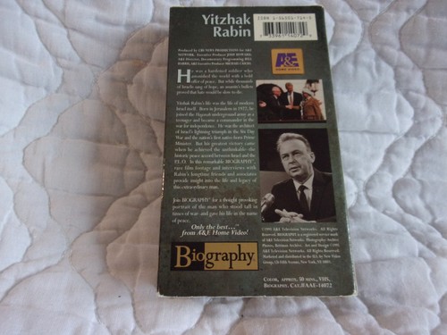 YITZHAK RABIN A&E BIOGRAPHY VHS DOCUMENTARY ISRAEL PRIME MINISTER SIX DAY WAR - Picture 2 of 9