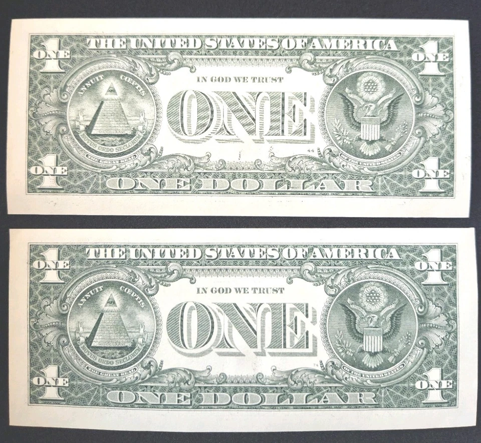 Same Matching Serial Number $1 Bill. Duplicate Serial Number. Unique Dollar. - Image 3 of 3