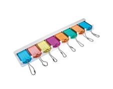 Hillman Group 8-pack Key Ring ID Tags Holders and Organizer Assorted Colors