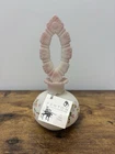 Fenton Kristen’s Floral Hand-Painted Satin 7 1/2" Perfume Bottle with Stopper