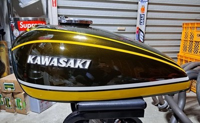 Kawasaki Z1A Press Fuel Tank Yellow Tiger Z1B Z2 Kz900 Kz1000 Z750Rs Z750D Z750F