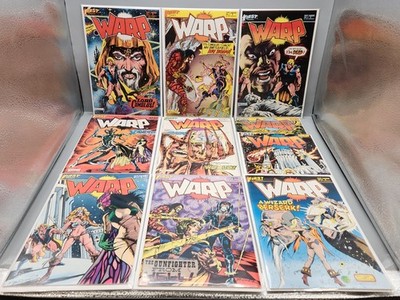 WARP #1,3,4,6,7,8,17,18,19 Lot Of  9 First Comics 1983-85 / Free Shipping 