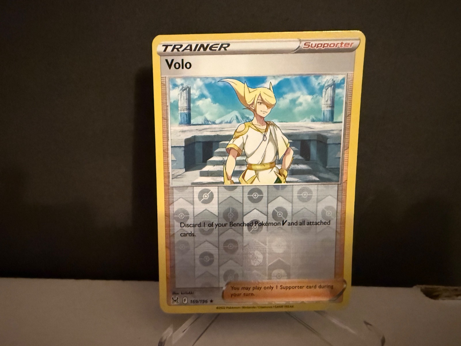 2022 Pokemon TCG Volo 169 Lost Origin Reverse Holo Rare Card NM+