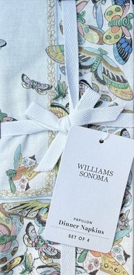 Williams-Sonoma Papillion Cotton/Linen Napkins Set/4
