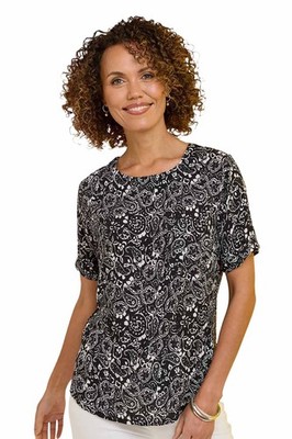 Damen Print Shell Top mit Tasche von Amber