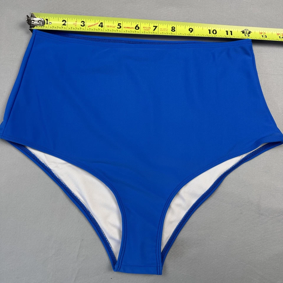 Bikini de natación de cintura alta One Teaspoon Nature Boy Bottom para mujer XS súper azul Foto 2 de 4
