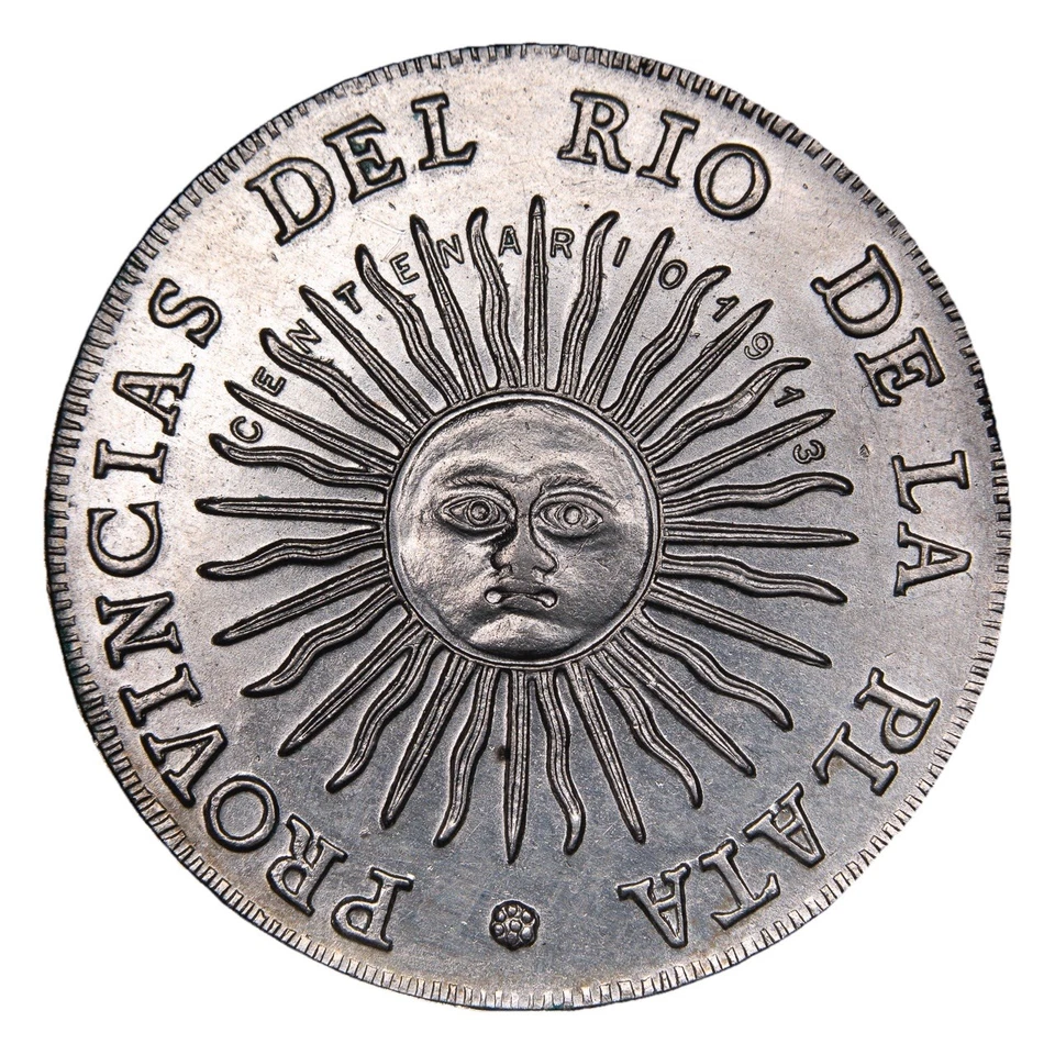 Medalla Argentina 1813-1913 8 Reales Centenario Patria Plateada Cobre ¡Rara!! Foto 4 de 4