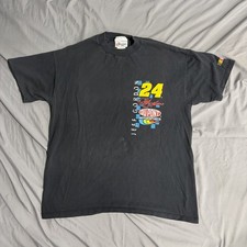 Vintage Jeff Gordon NASCAR Shirt L Running Hot DuPont 24 Competitors View Black