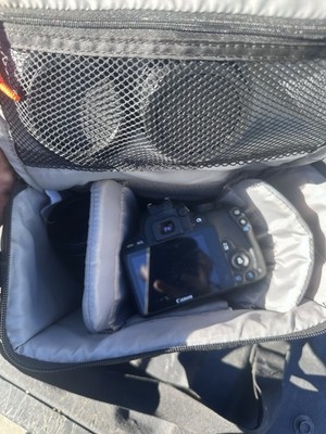 Canon Digital SLR Camera Black with Interchangeable Lenses and Lowepro Bag