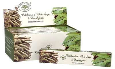 Green Tree Räucherstäbchen Californian White Sage & Eucalyptus 15g