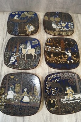6x Annual Plate Arabia Finland 1977,1978,1979,1980,1981,1982 Wandteller