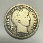 1895-O Barber Silver Dime VG Details Damage- Obverse Scratch