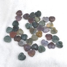 30pcs 14mm Natural Indian Agate Stone Heart CAB CABOCHON DIY Jewelry Making