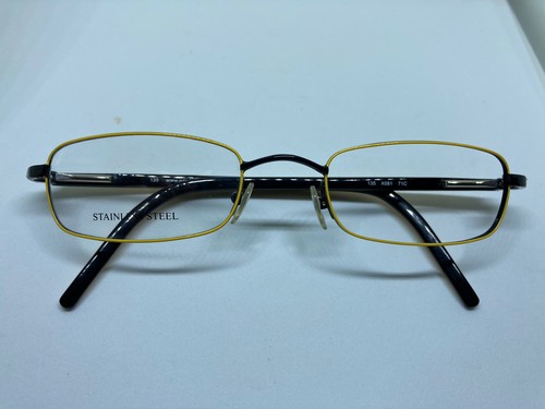 OXYDO by SAFILO X081 occhiali da vista unisex metallo giallo nero  rettangolare | eBay