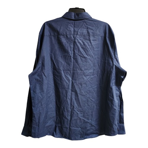 Axist Mens Navy Long Sleeve Stretch Collard Button Up Dress Shirt Size XXL - Picture 2 of 5