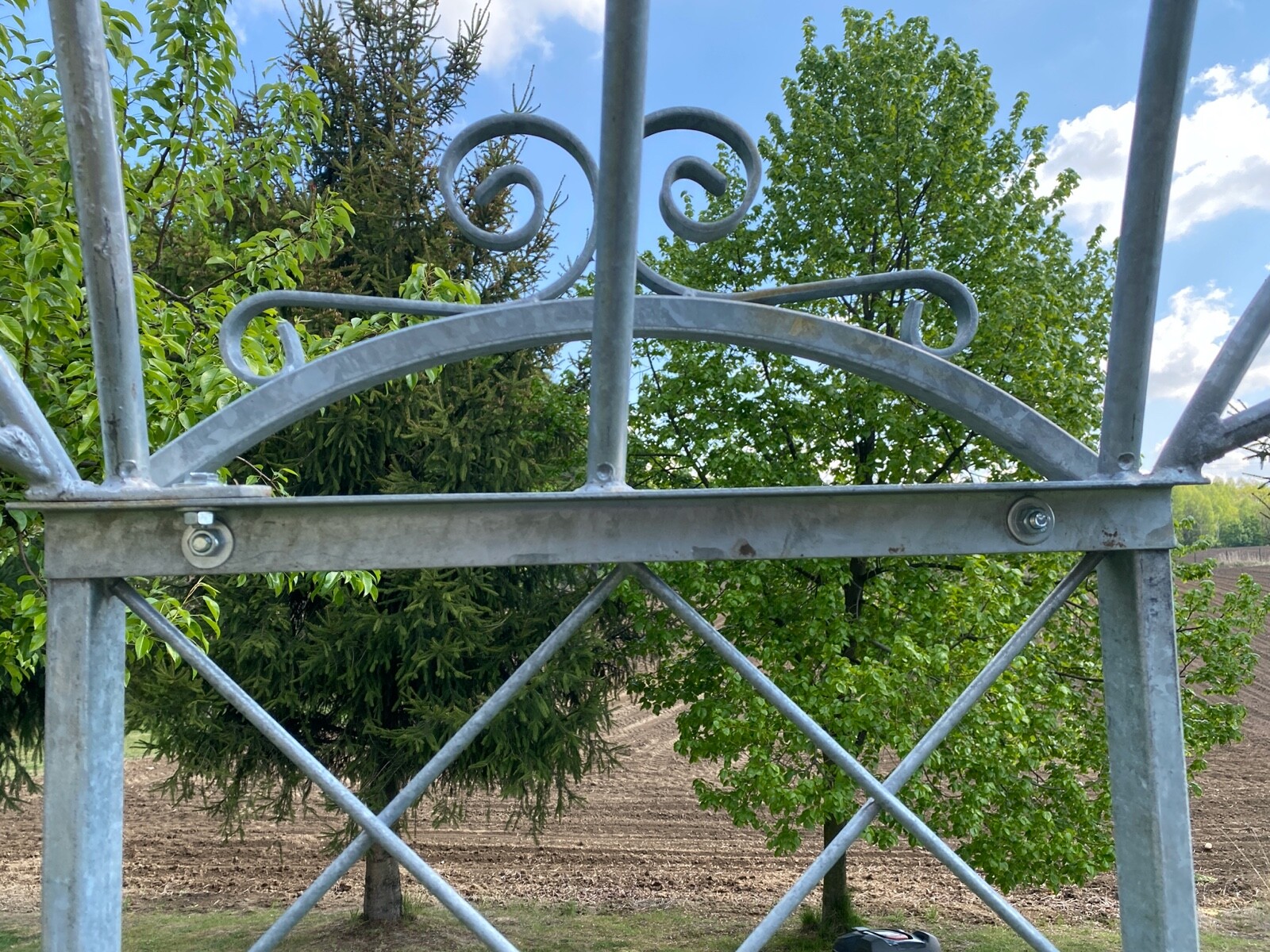 Metallpavillion Feuerverzinkt Edelrost Pergola Lauben Garten 2 Größen 4